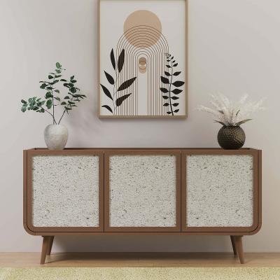 La Redoute Ozen Stone & Mango Wood 3 Door Sideboard
