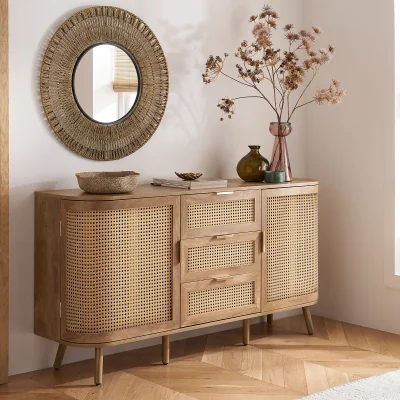 La Redoute Naya Rattan 2 Door 3 Drawer Sideboard