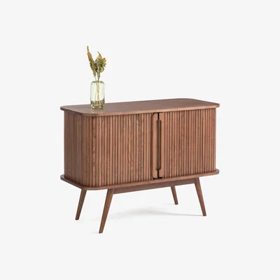 La Redoute Wapong Walnut Sideboard with 2 Sliding Doors