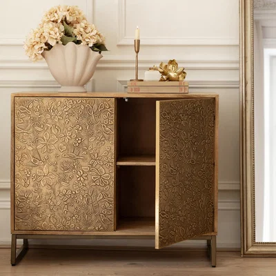 La Redoute Isadora Antique Embossed Brass Sideboard