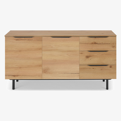 Made.com Damien Sideboard, Distressed Oak Effect & Black