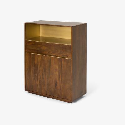 Made.com Anderson Highboard, Mango Wood & Brass