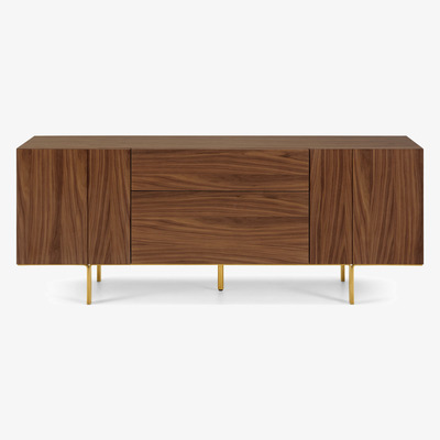 Made.com Keaton Sideboard, Walnut & Brass