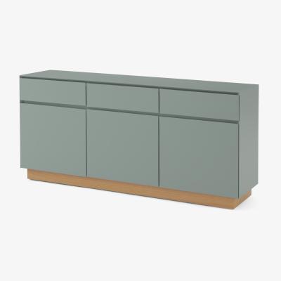 Made.com Elsdon Wide Sideboard, Concrete Blue & Oak