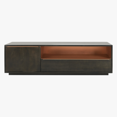 Made.com Anderson TV Stand, Mocha Mango Wood and Copper