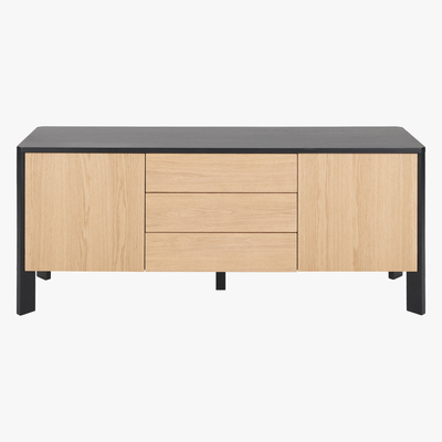 Made.com Brook Sideboard, Oak and Black