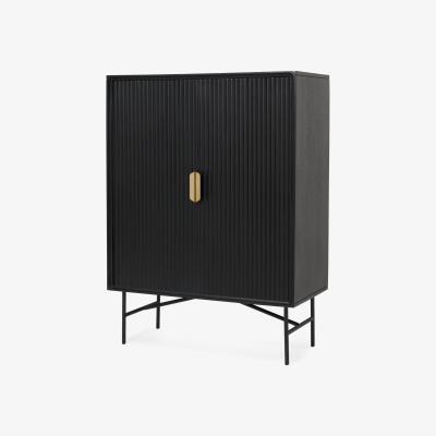 Made.com Haines Highboard, Charcoal Black Mango Wood
