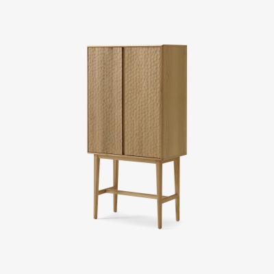 Made.com Abbon Tall Storage Cabinet, Textured Oak