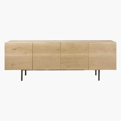 Maisons du Monde MAGNUS - Solid Pine 4-Door Vintage Sideboard