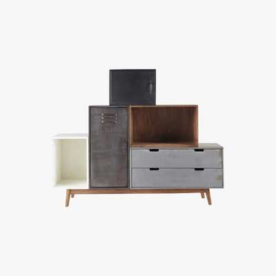 Maisons du Monde Solid mango wood reconstructed sideboard Lenox