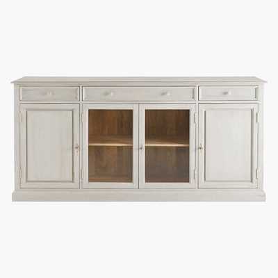 Maisons du Monde CASTEL - Grey Solid Mango Wood 4-Door 3-Drawer Sideboard