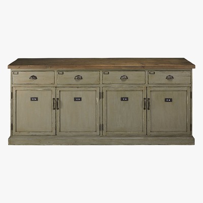 Maisons du Monde FERDINAND - Patinated recycled pine 4-door 4-drawer counter