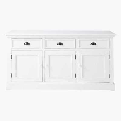 Maisons du Monde NEWPORT - White Wood 3-Door 3-Drawer Sideboard