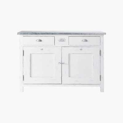 Maisons du Monde SORGUES - White Wood 2-Door 2-Drawer Sideboard