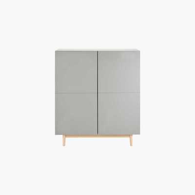 Maisons du Monde Grey 2-Door Cabinet Artic
