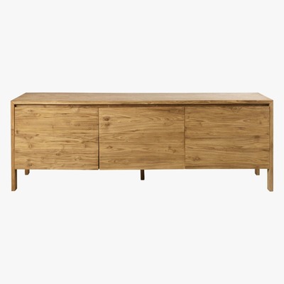 Maisons du Monde Recycled Solid Teak 3-Door Sideboard Surabaya