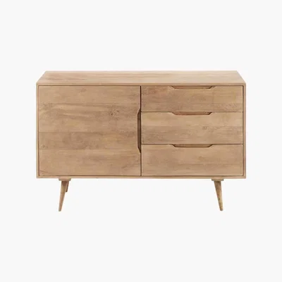 Maisons du Monde TROCADERO - Solid mango wood 1-door 3-drawer sideboard