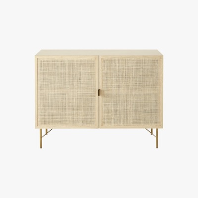 Maisons du Monde Woven Rattan 2-Door Sideboard Solstice