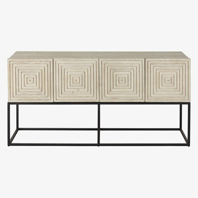 Maisons du Monde Matte black sideboard with 4 doors