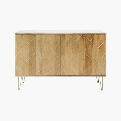Maisons du Monde STELLA - Solid Mango Wood 2-Door Sideboard