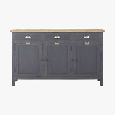 Maisons du Monde CHABLIS - Wooden sideboard in grey W 138cm