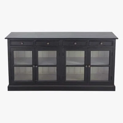 Maisons du Monde CLARENCE - Mango Wood Glazed Sideboard in Black