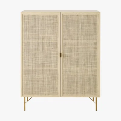 Maisons du Monde 2-Door Woven Rattan Wardrobe Solstice
