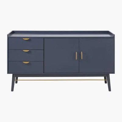 Maisons du Monde PENELOPE - Dark Blue 2-Door 3-Drawer Sideboard