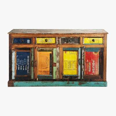 Maisons du Monde RÉCUP - Multicoloured Recycled Wood Sideboard, W 165