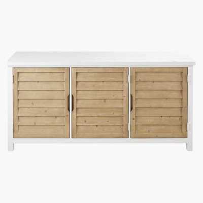 Maisons du Monde Two-Tone 3-Door Solid Spruce Sideboard Esterel