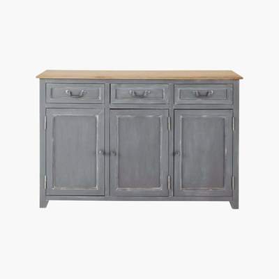 Maisons du Monde HONORINE - Grey 3-Door 3-Drawer Sideboard