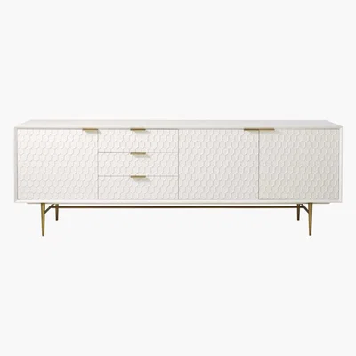 Maisons du Monde RIVERSIDE - White Vintage 3-Door 3-Drawer Sideboard