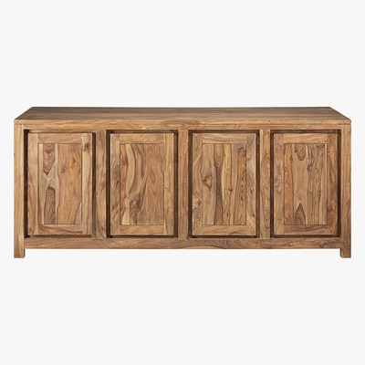 Maisons du Monde STOCKHOLM - Solid Sheesham Wood 4-Door Sideboard