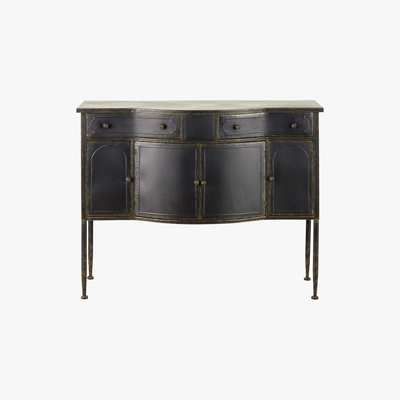 Maisons du Monde ALIENOR - Black Metal 4-Door 2-Drawer Sideboard