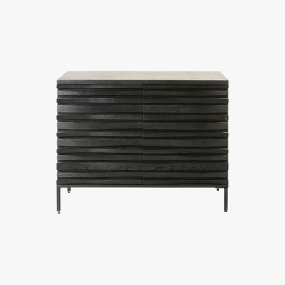 Maisons du Monde OPAL - Black 2-Door Sideboard