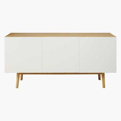 Maisons du Monde CUBIK - White 3-door sideboard with graphic motifs