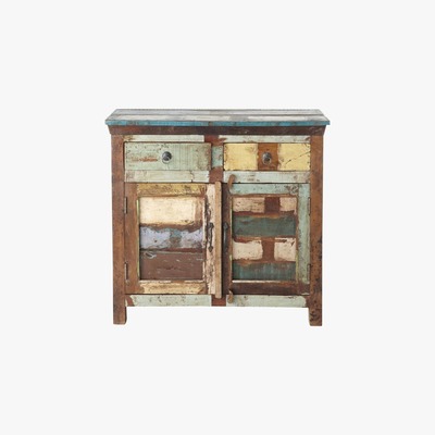 Maisons du Monde CALANQUE - Recycled wood sideboard, multicoloured W 90cm