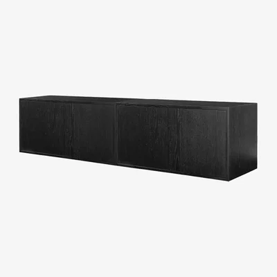 My Furniture Set of 2 Inga Black Oak Floating Sideboards