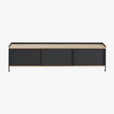 Made in Design Enfold Dresser metal black / L 186 x H 48 cm - Muuto