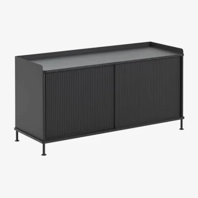 Made in Design Enfold Dresser metal black / W 124 x D 45 x H 63 cm - Muuto