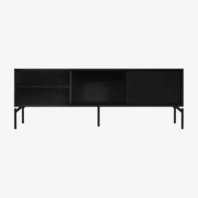 Made in Design Met Television table wood black / W 160 x H 60 cm - NOO.MA