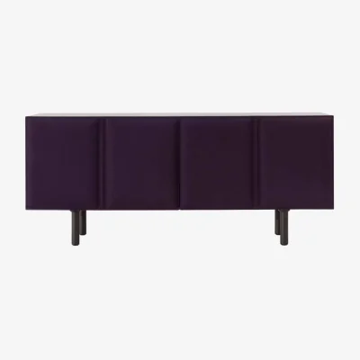 Made in Design Tacito Dresser wood purple / W 180 x H 77 cm - Felt Doors - Magis