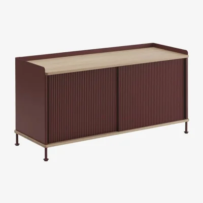 Made in Design Enfold Dresser metal red / W 124 x D 45 x H 63 cm - Muuto