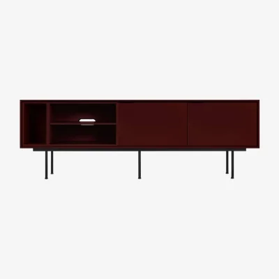 Made in Design Mod Television table wood red / L 189 x H 61 cm - NOO.MA
