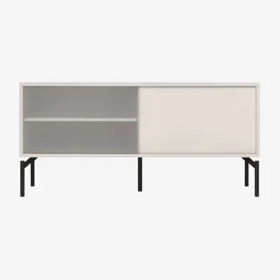 Made in Design Met Mini Television table wood grey / W 116 x H 55 cm - NOO.MA