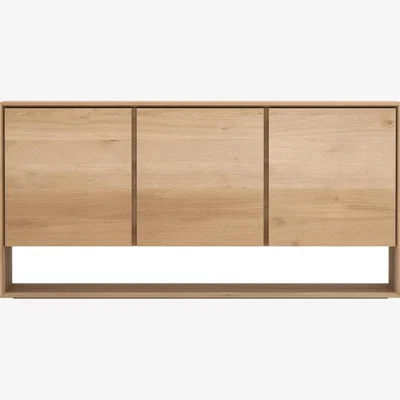 Nordic Nest Ethnicraft Nordic sideboard Wax oiled oak 3 doors