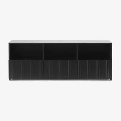 Nordic Nest Normann Copenhagen Rib sideboard hybrid Soft black 44x120x38 cm
