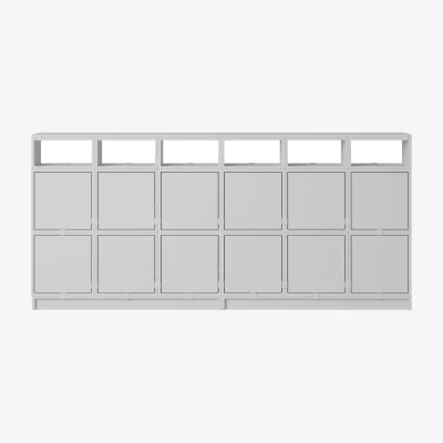 Nordic Nest Muuto Stacked storage system sideboard configuration 1 Grey