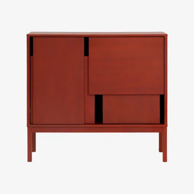 Nordic Nest Design House Stockholm Layer sideboard Red 120x110 with legs
