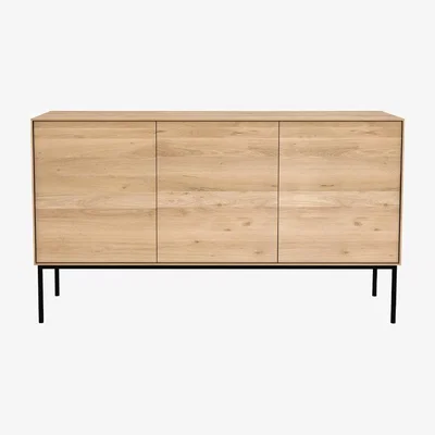 Nordic Nest Ethnicraft Whitebird sideboard Oak-Metal 3 doors